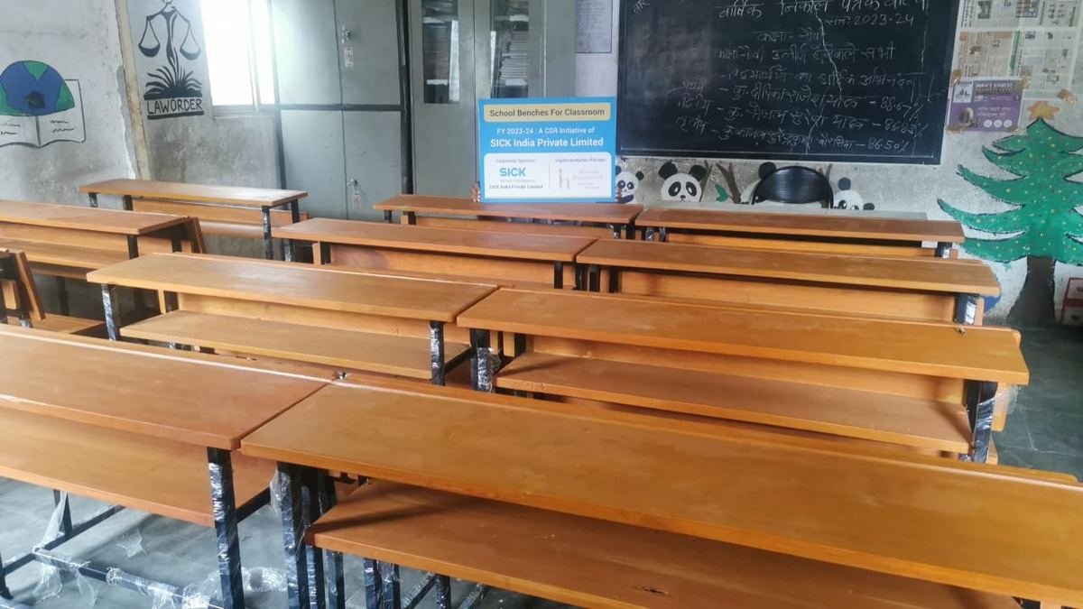New benches at Hilda Castelino School, Kandivali West