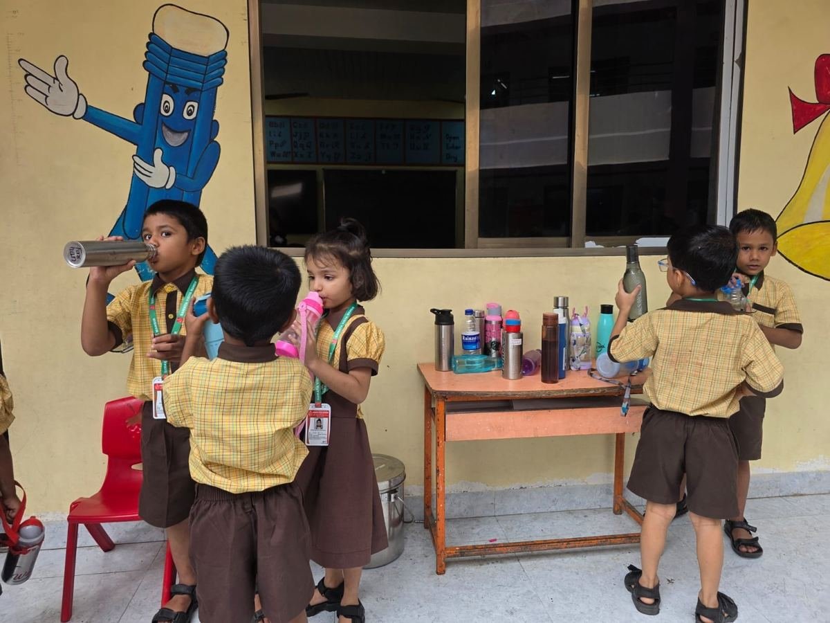 Young students at the school
