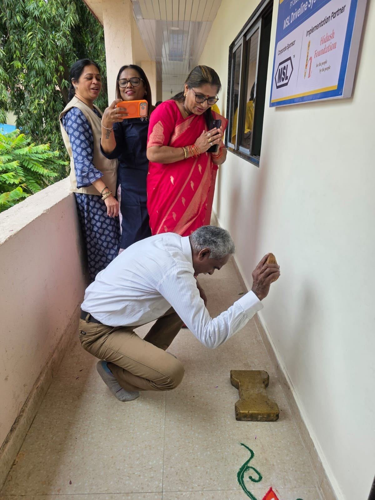 A puja before the handover