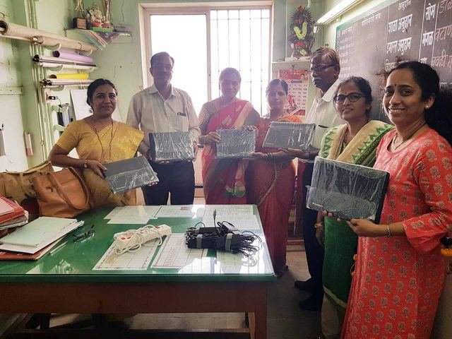 Donation of Laptops and Staff Room Refrigerator at Madh Municipal School