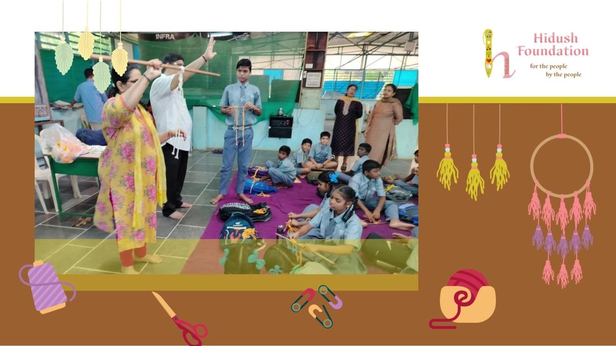Shital and Ravi Khurana teaching macrame