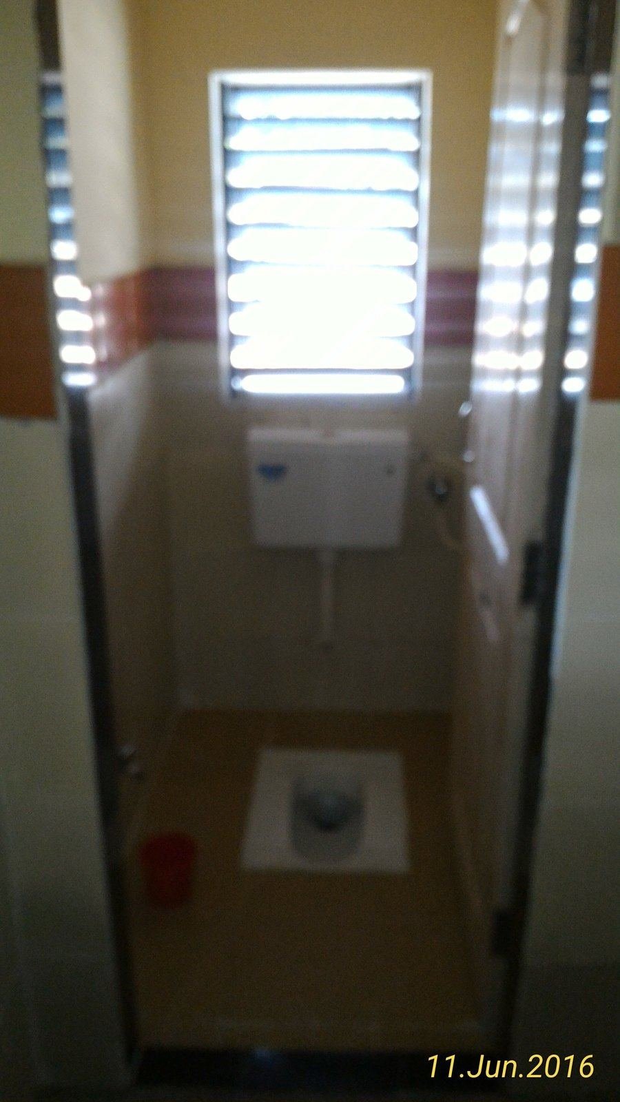 A renovated toilet at the school