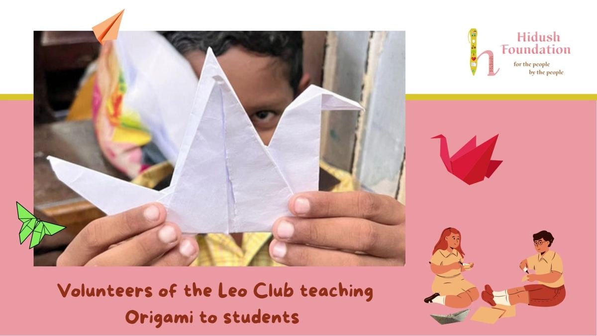 A paper bird made by a student
