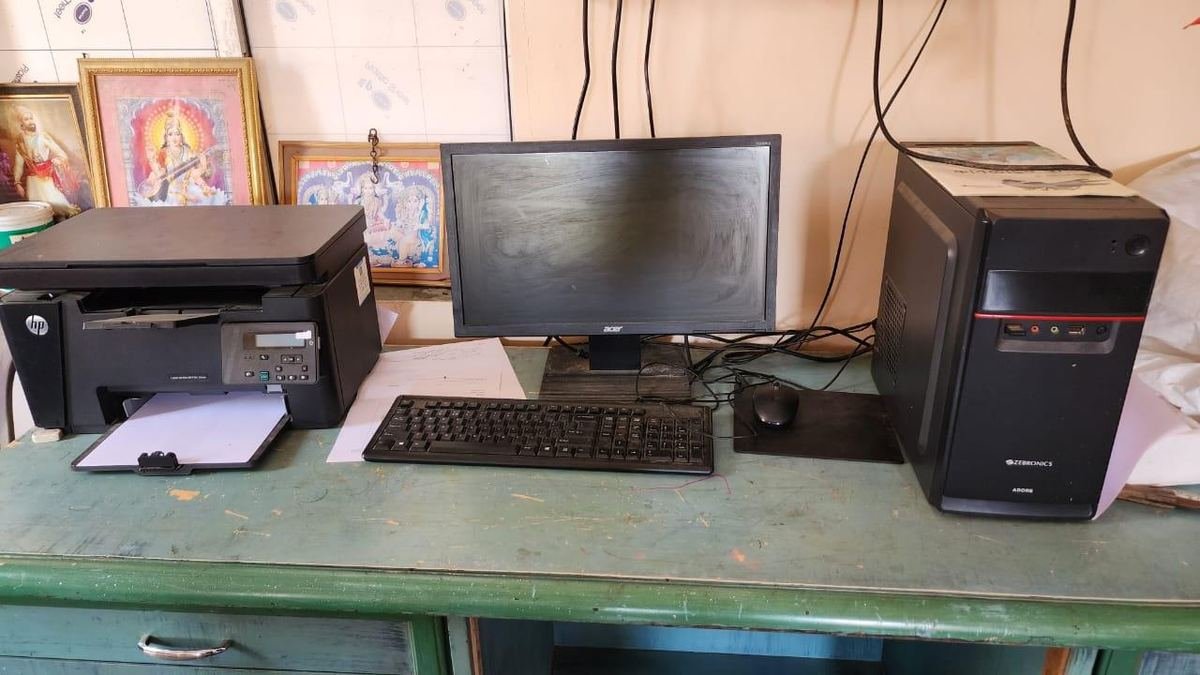 The new computer and printer