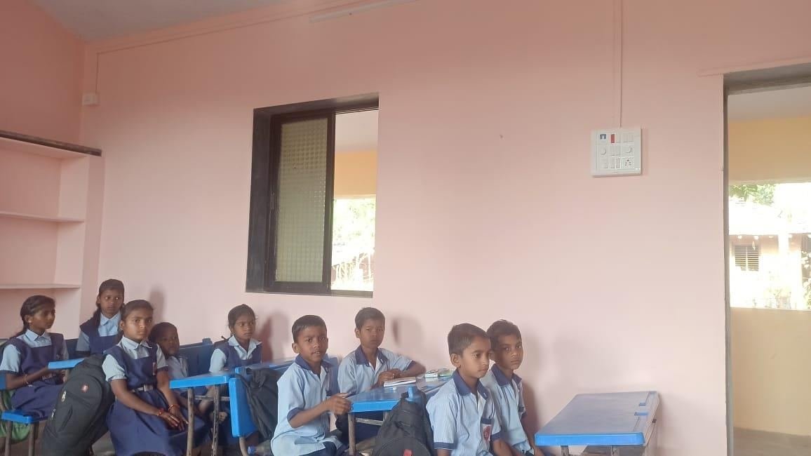 Students in a renovated classroom