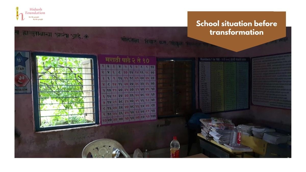 A classroom before the work