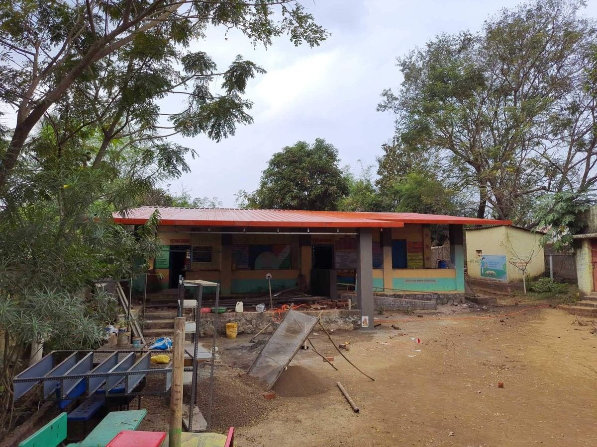 Repair Work in Progress at ZP School, Somta