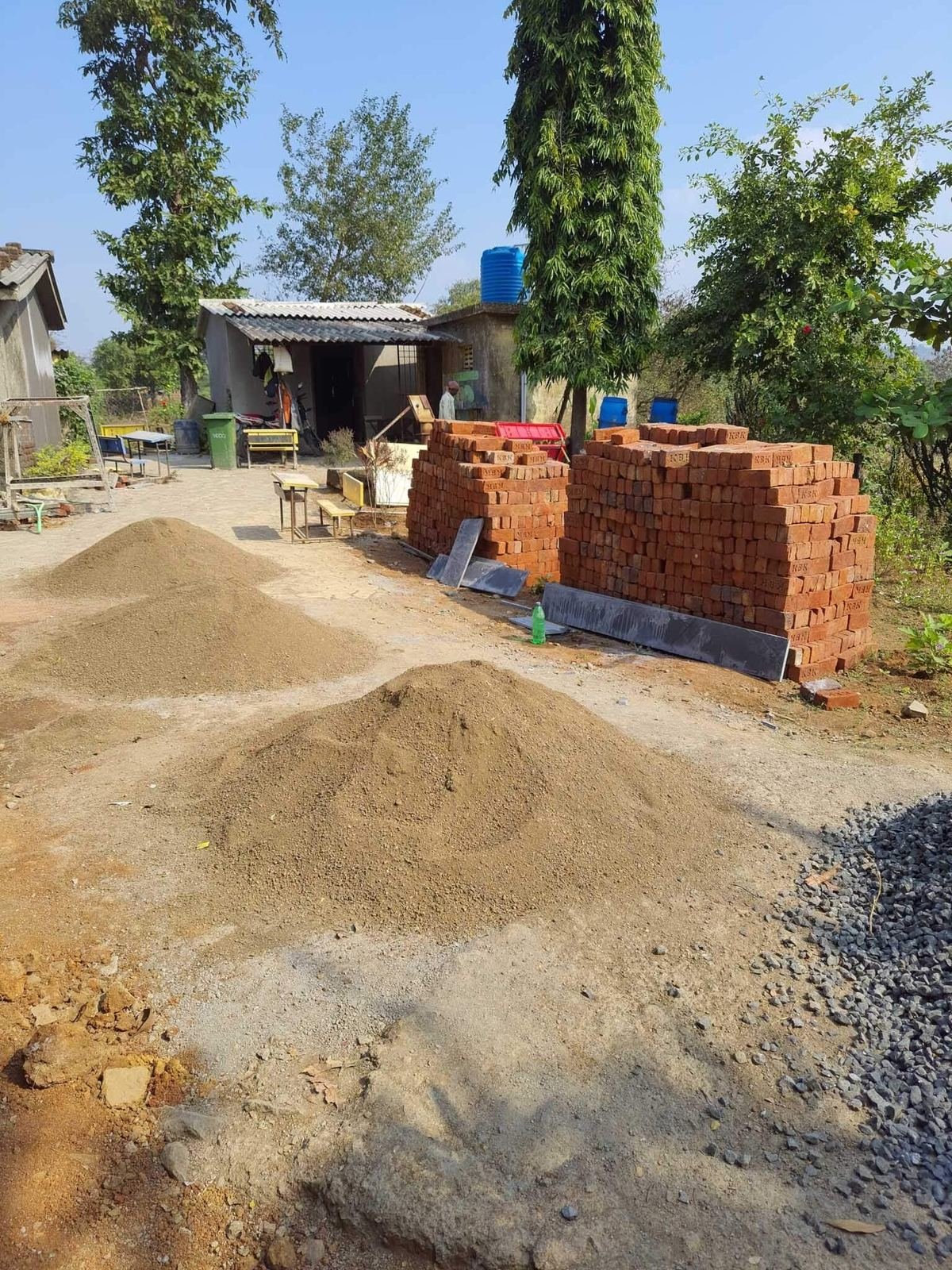 Repair Work in Progress at ZP School, Somta