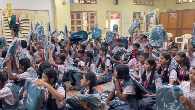 Bags and Pens for Students of Shri Mangubhai Dattani Vidyalaya