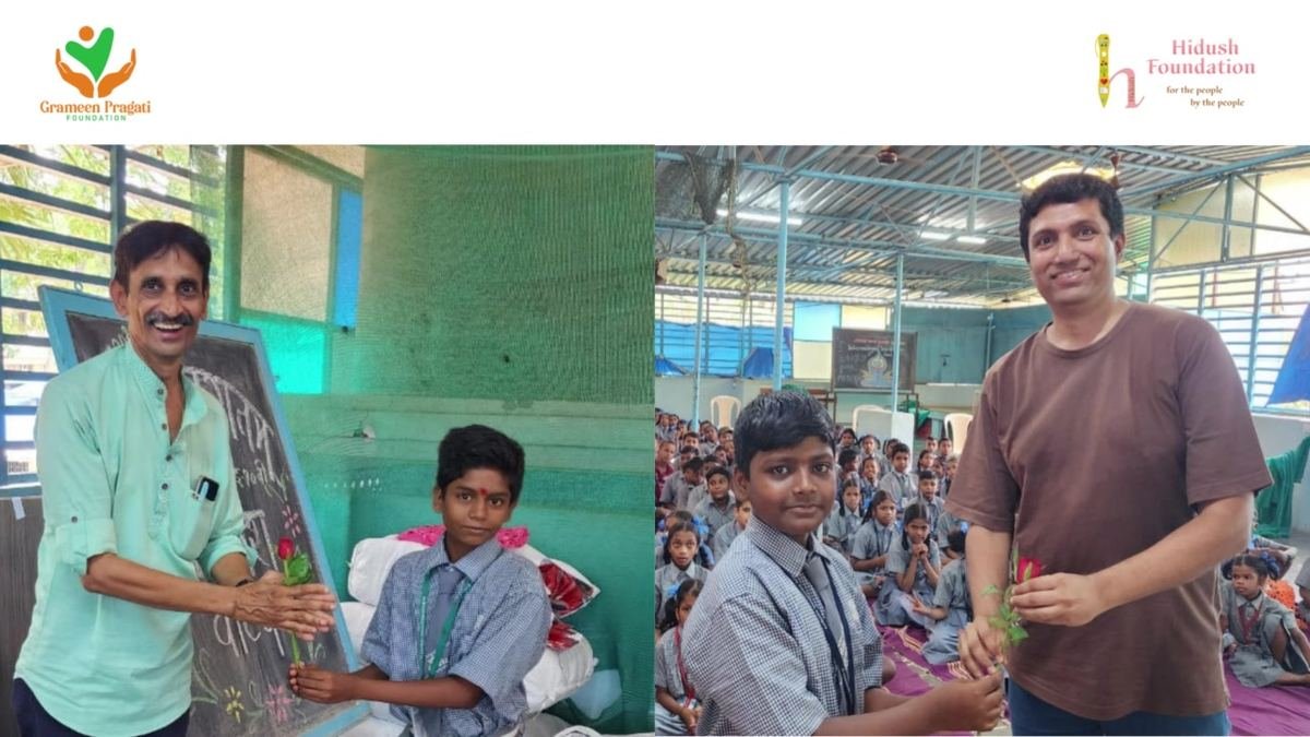 Students with their new uniforms