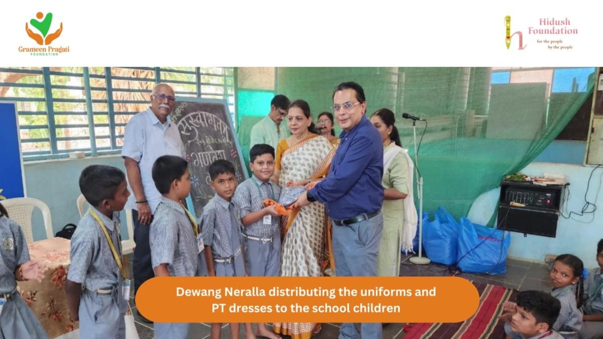 Uniforms and PT dresses being handed out