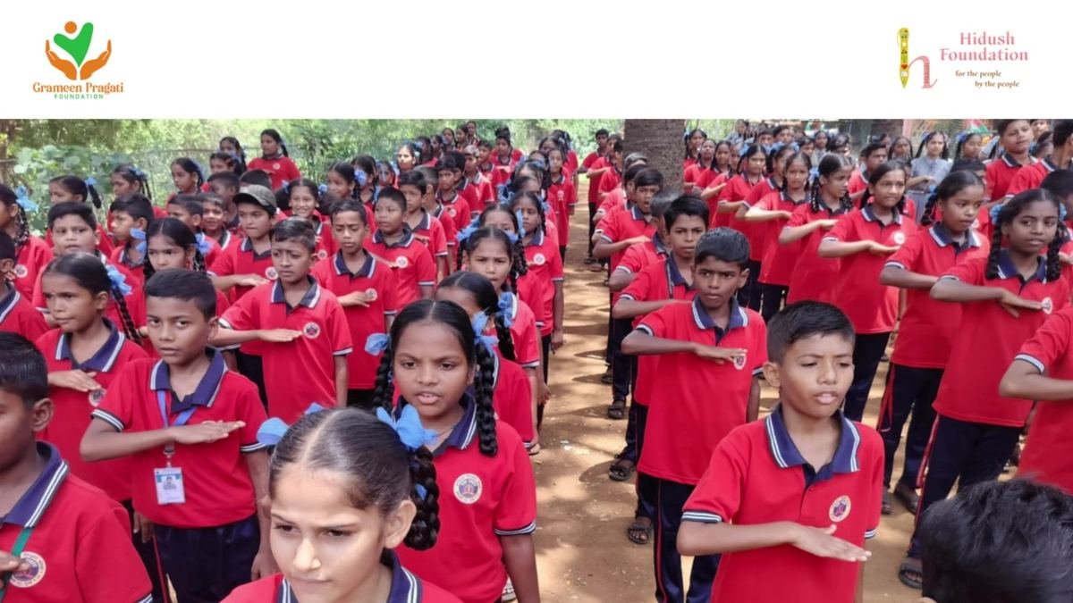 Students in their new PT dresses