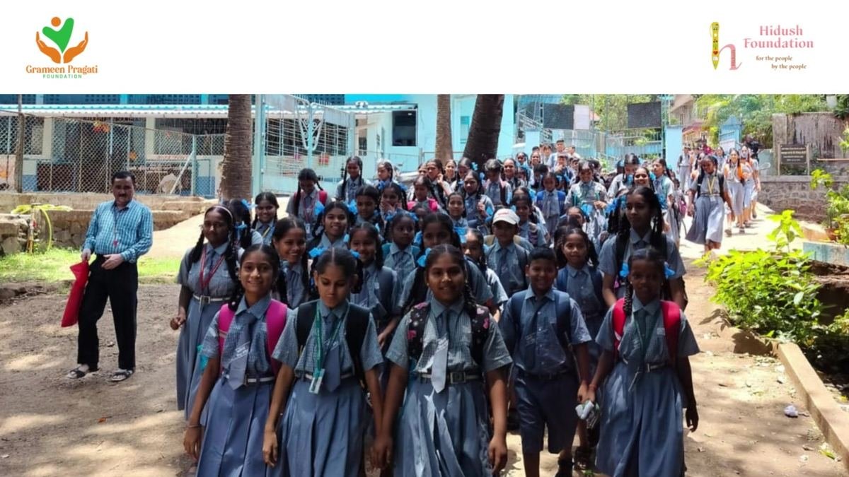 Students at the school assembly