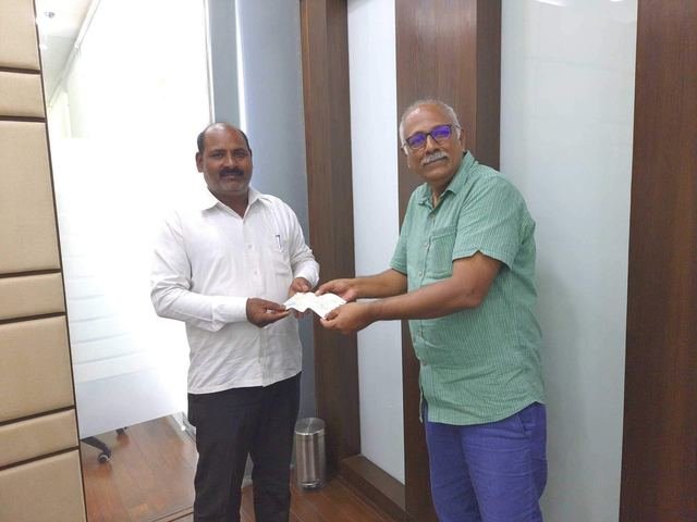 Handing Over First Year Medical Education Fees to Khushboo Yadav’s Family