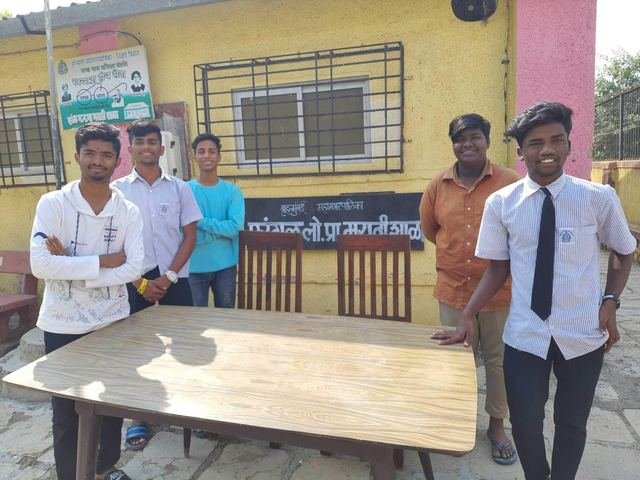 Writing Table Donated to Erangal Municipal School