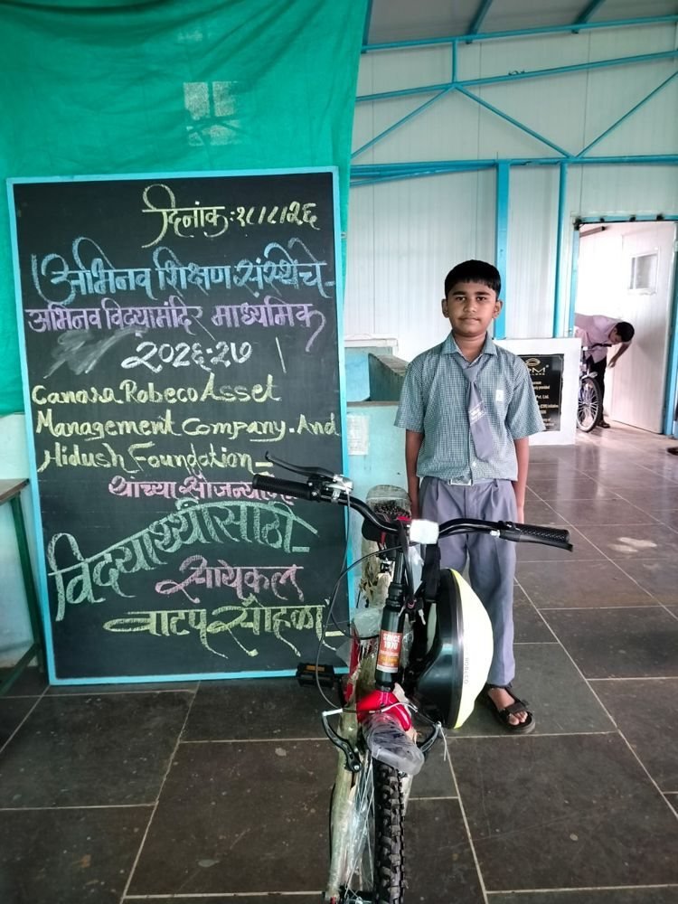 22 Bicycles and Safety Helmets for Abhinav Vidya Mandir