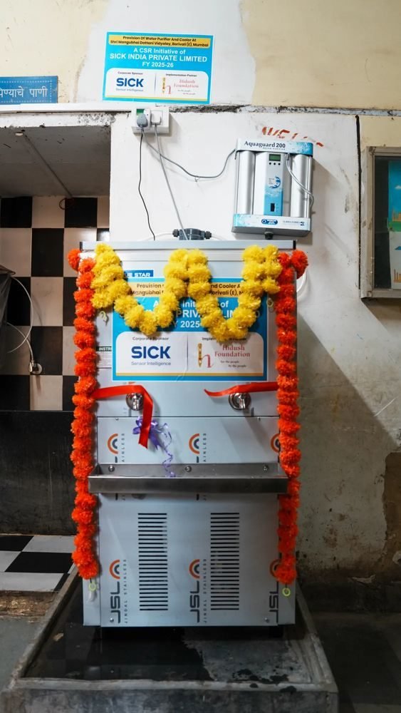 Water cooler inauguration at Shri Mangubhai Dattani Vidyalaya